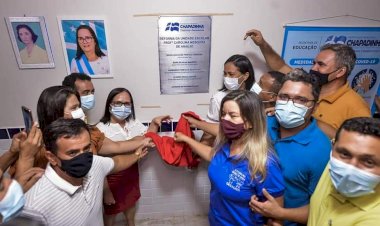 A prefeita Belezinha, inaugurou a reestruturação de mais um importante prédio público, a U.E. Professora Carolina Mesquita de Araújo no bairro Corrente.